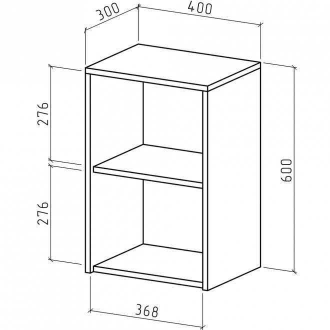 Шкаф навесной Мария-5 дуб молочный