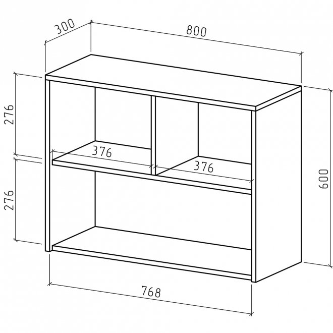 Шкаф навесной Мария-7 дуб молочный