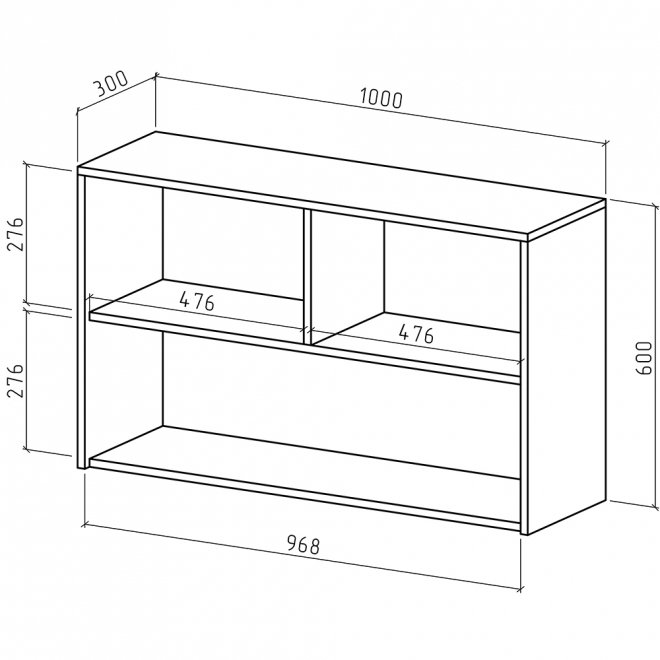 Шкаф навесной Мария-8 дуб сонома
