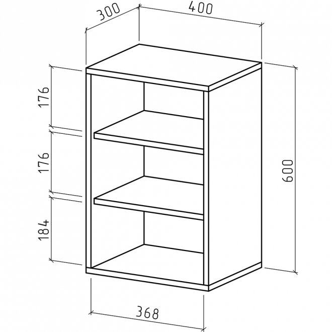 Шкаф навесной Мария-9 дуб сонома / белый