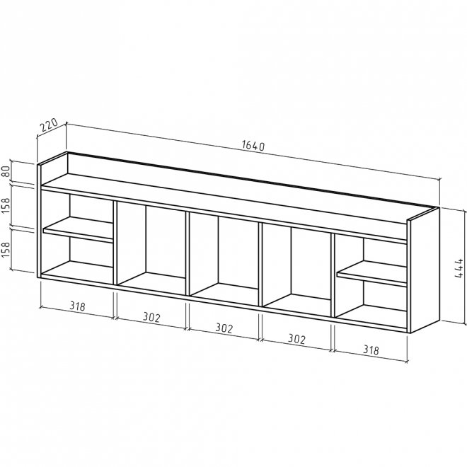 Шкаф навесной Остин-3 дуб сонома / белый