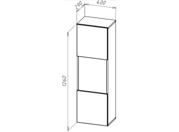 Шкаф навесной Лоук Тип-22