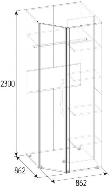 Шкаф Brownie 156 мокко
