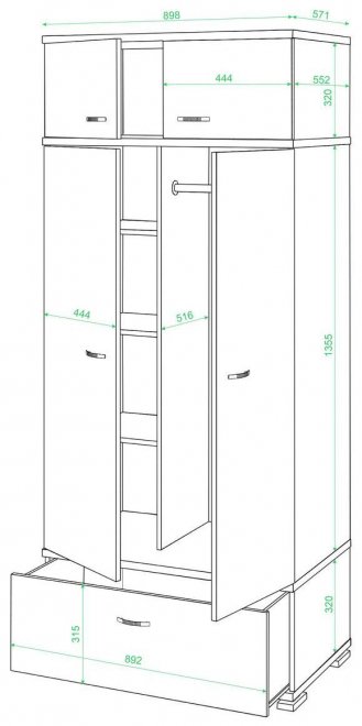 Шкаф КС-20 венге