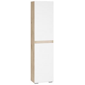 Шкаф Алетра П-500 дуб крафт серый / глянец белый