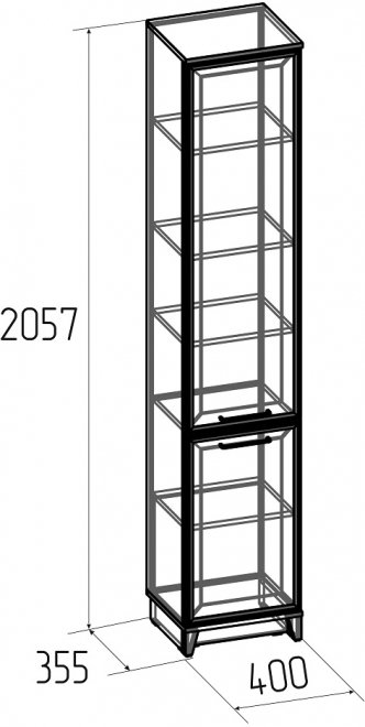Шкаф Аурелио 11 черный