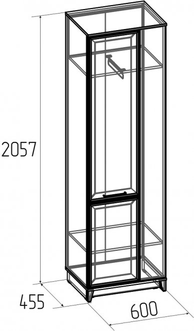 Шкаф Аурелио 12 черный