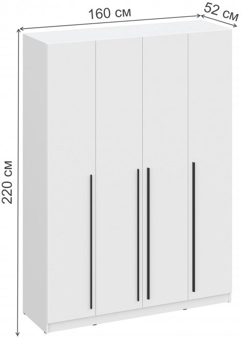 Шкаф Бирма ШК-1600 белое дерево / белое дерево