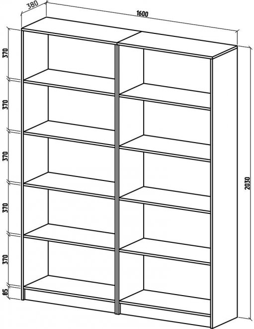 Шкаф Бостон-16 бельевой белый