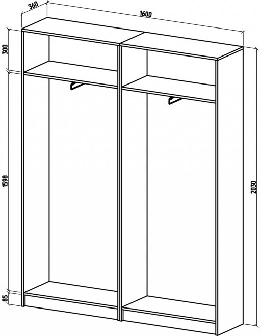 Шкаф Бостон-18 дуб золотистый