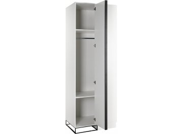 Шкаф для одежды City угловой универсальный белый