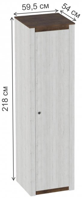 Шкаф Даллас однодверный дуб винтерберг / таксония