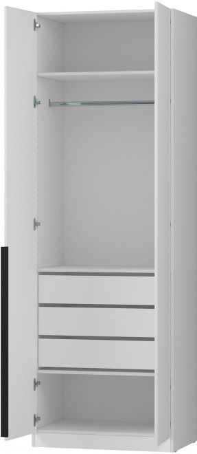 Шкаф для одежды с ящиками home tower 12ШОЯ.103.1 белый