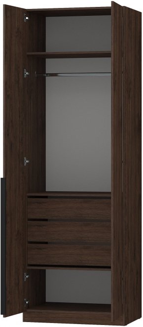 Шкаф для одежды с ящиками home tower 12ШОЯ.103.1 брауни