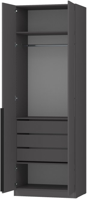 Шкаф для одежды с ящиками home tower 12ШОЯ.103.1 графит
