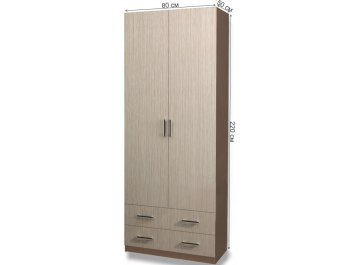 Шкаф для одежды Дуэт шимо светлый / шимо темный
