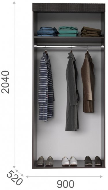 Шкаф Дулл венге / дуб сонома