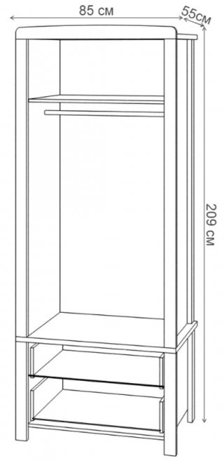 Шкаф Ш3Д карамель / карамель