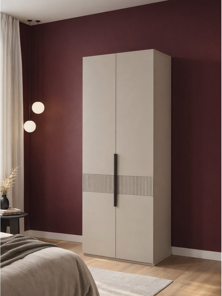 Шкаф двустворчатый Ника бежевый мат-05 / кашемир