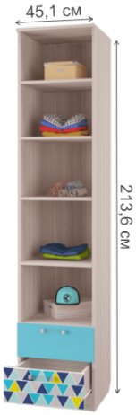 Шкаф Джимми для белья бирюза / джимми 