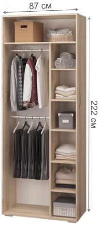 Шкаф Джуниор для одежды дуб сонома / джимми