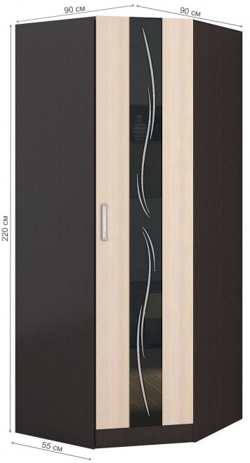 Шкаф Эрика венге / дуб молочный