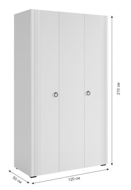 Шкаф Ева 105.01 белое дерево / белый матовый