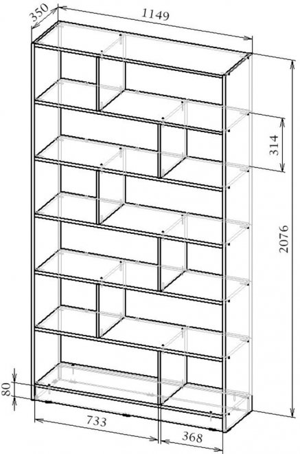 Шкаф Либерти-61-ДС-БТ дуб сонома / белый