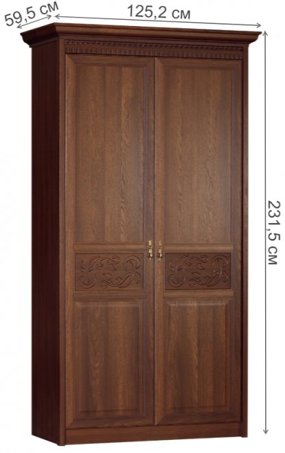 Шкаф Лючия №181 2-дверный дуб оксфорд