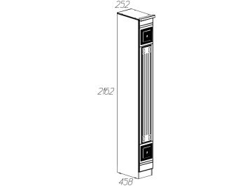 Распашной шкаф Лючия №189 дуб оксфорд серый