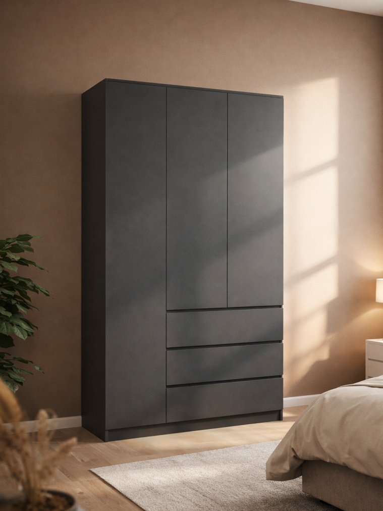 Шкаф Мадера ШМ 1200 ЛДСП графит новый