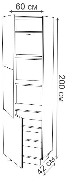 Шкаф MD 659.01.01 черный / черный