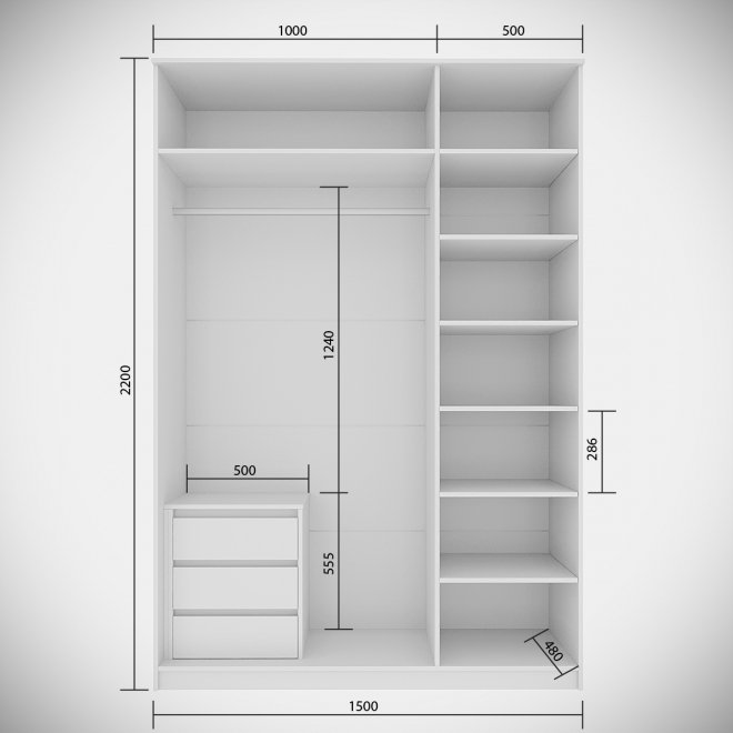 Шкаф Мика 150 белый