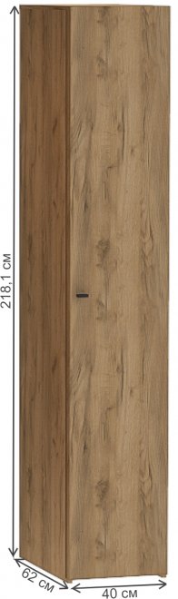 Шкаф МС Квадро П-1 дуб крафт золотой