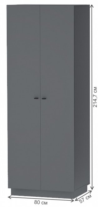 Шкаф МС Квадро Шк-1 графит