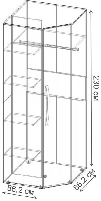 Шкаф Nature 156 дуб табачный craft