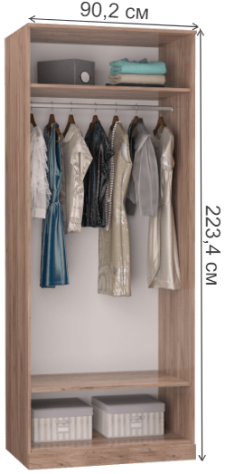 Шкаф Невада дуб крафт табак / белый