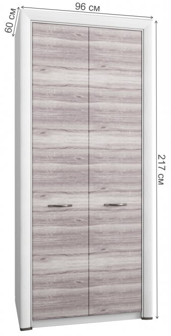 Шкаф Olivia 2DG без полок дуб анкона