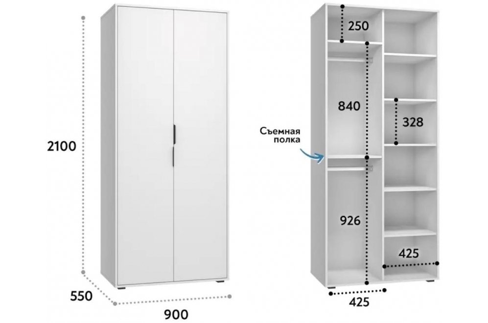 Шкаф Оптима ОП-01 белый структурный / меренга