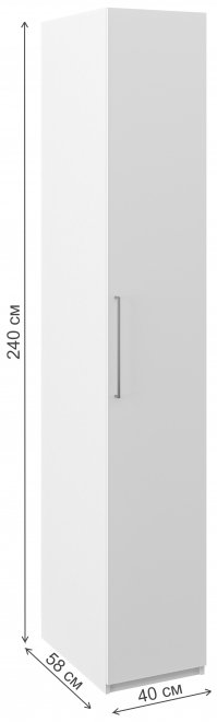 Шкаф Отис МН-039-07 П1 белый / белый