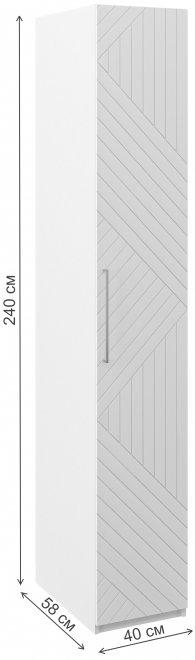 Шкаф Отис МН-039-07 П4 белый / белый