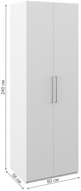 Шкаф Отис МН-039-08 П1 белый / белый