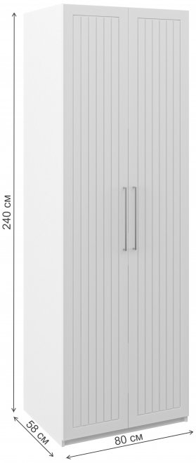 Шкаф Отис МН-039-08 П7 белый / белый
