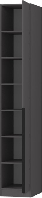 Шкаф-пенал с полками home tower 12ШПП-П.101.1 правый графит