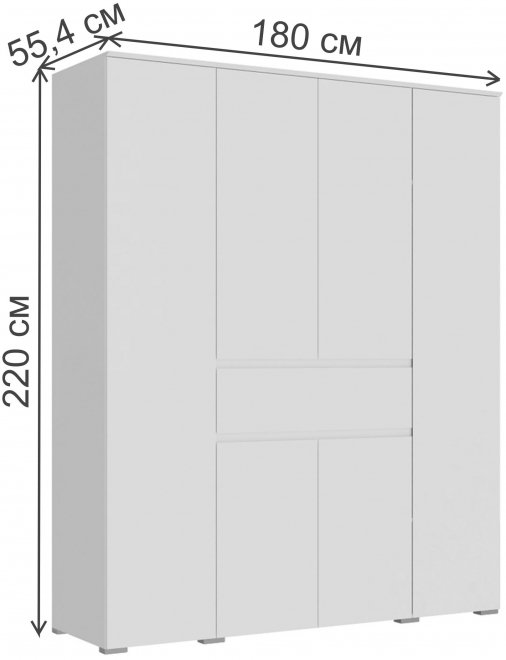 Шкаф Плейона четырехстворчатый венге