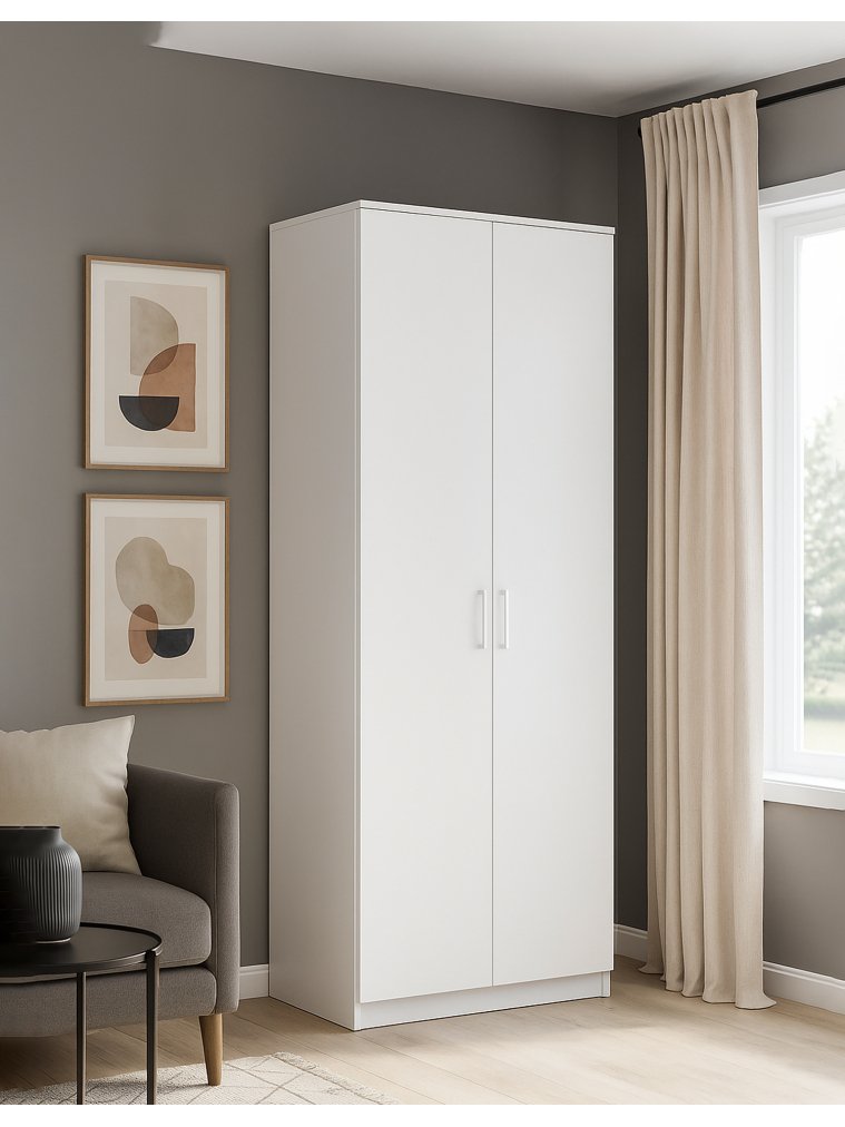 Шкаф Сантори белый текстурный