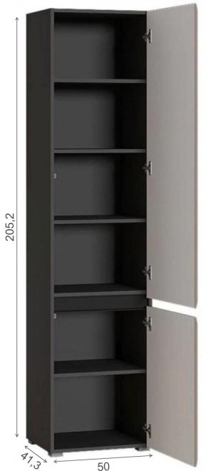 Шкаф Сейдиль антрацит / антрацит / веллюто капучино