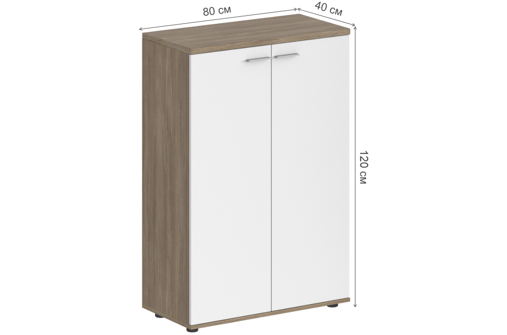 Шкаф SG.813.OD.WH дуб темный / белый