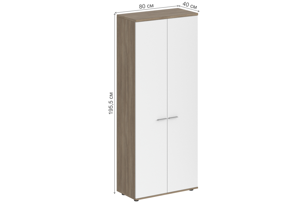 Шкаф SG.824.OD.WH дуб темный / белый