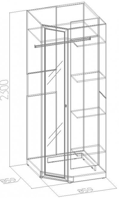 Шкаф Sherlock 63 дуб сонома
